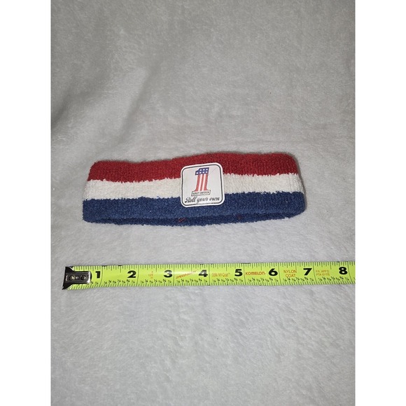 Harley-Davidson Accessories - Vintage 90s Harley Davidson Motorcycles Rare Red White Blue Patriotic Sweat Band